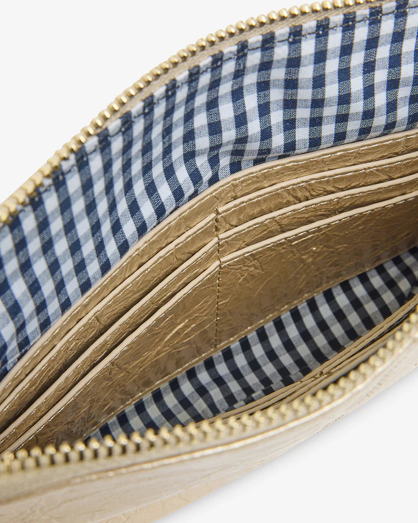Bowery Wallet- Light Gold Crinkle