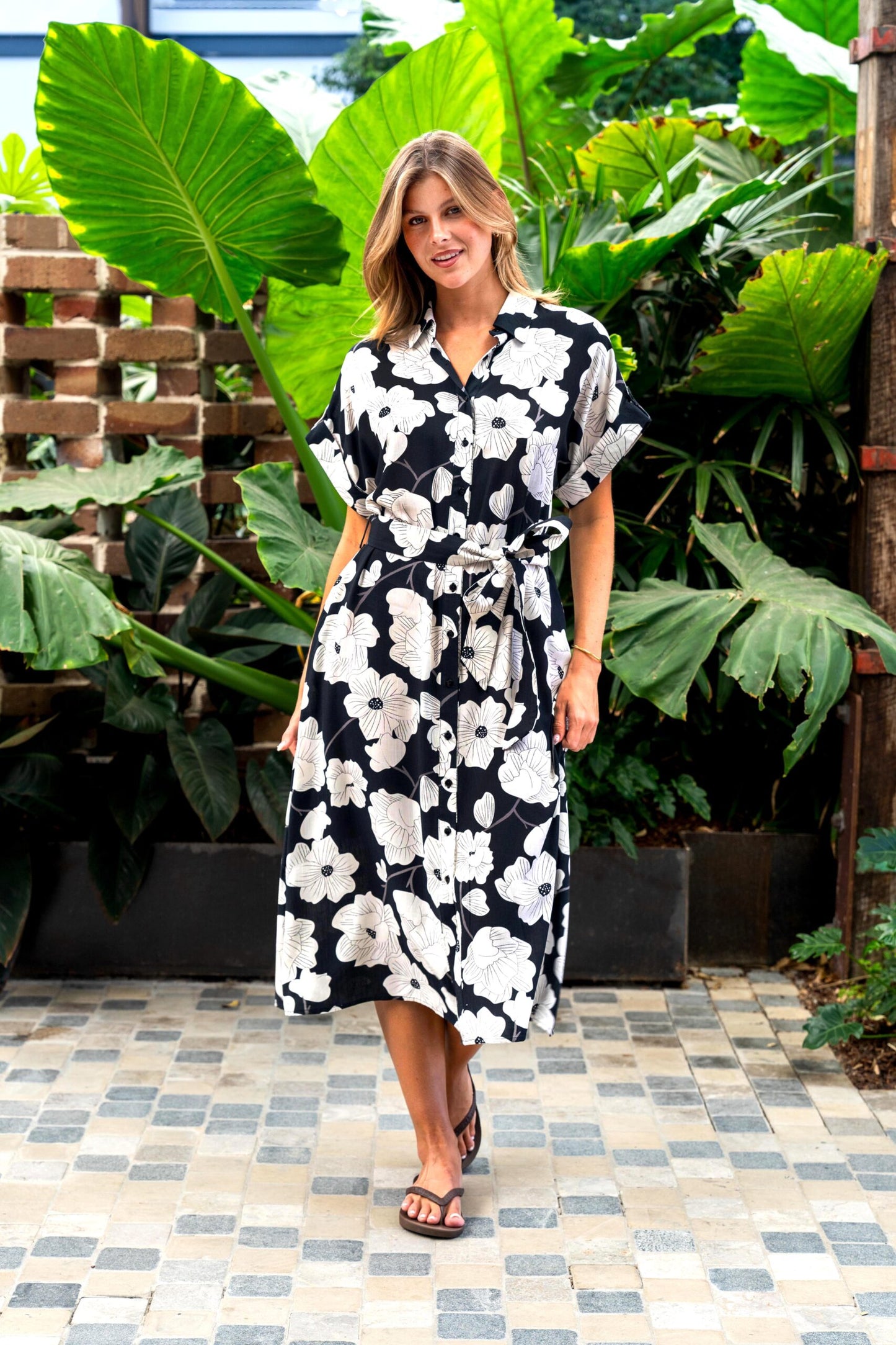 Wilma Dress- Black Floral
