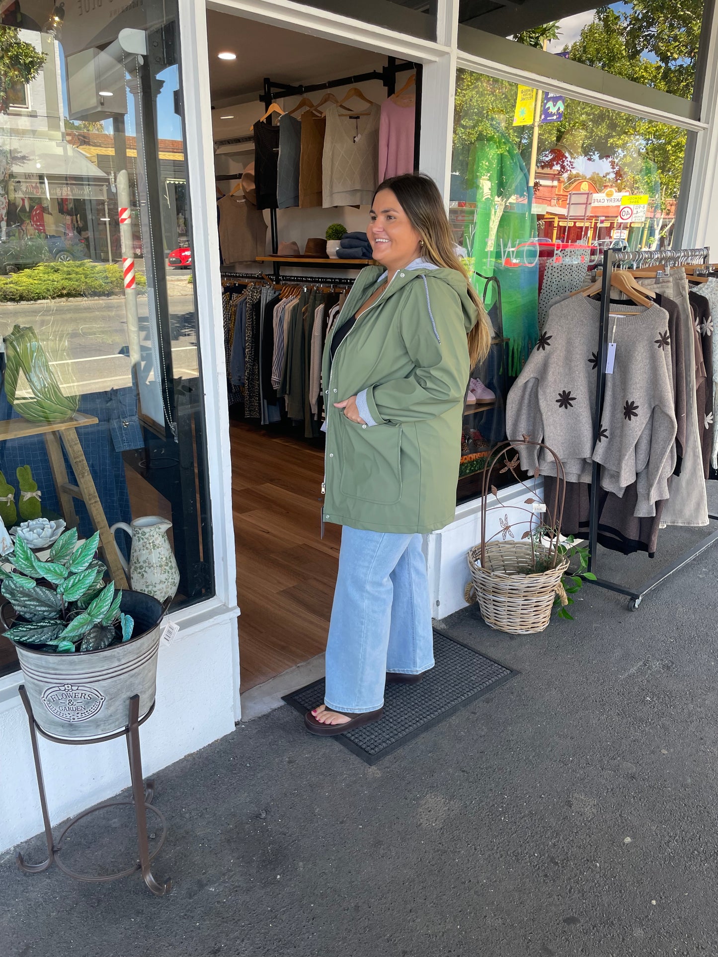 Waterproof Rain Jacket- Olive