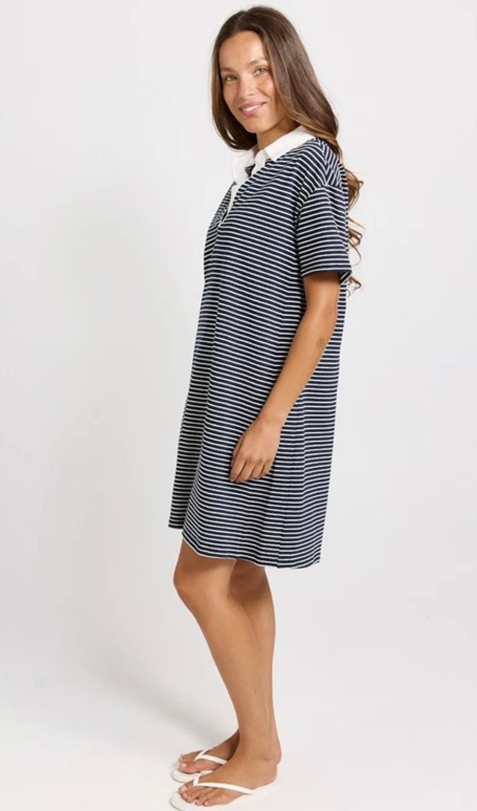 Freddy Polo Dress Navy / White