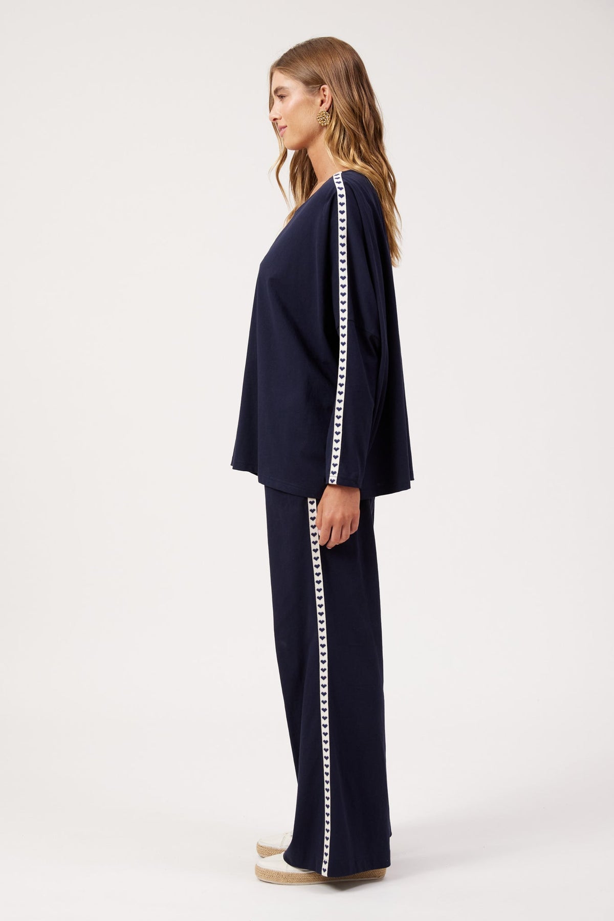 Elba Heart Pant - Navy