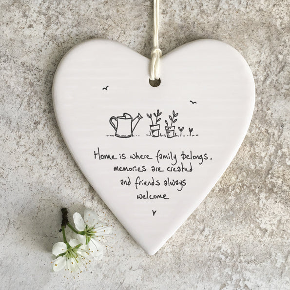 Hanging Heart - Home is where family belongs