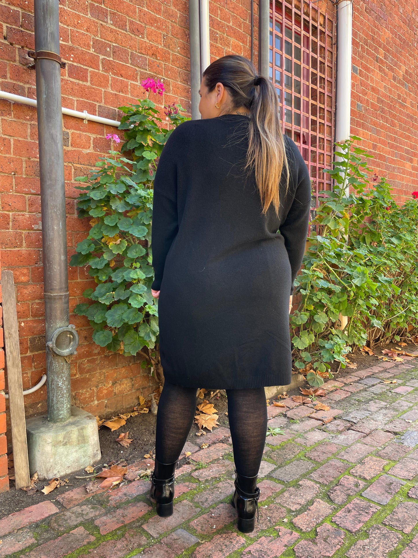 The Winter Knit Dress - Black