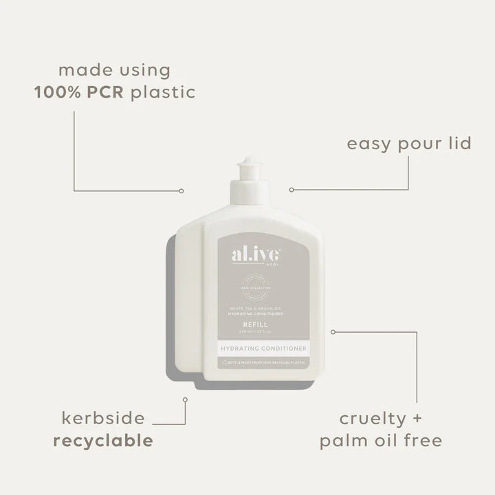 Al.ive Hydrating Conditioner Refill - White Tea & Argan Oil