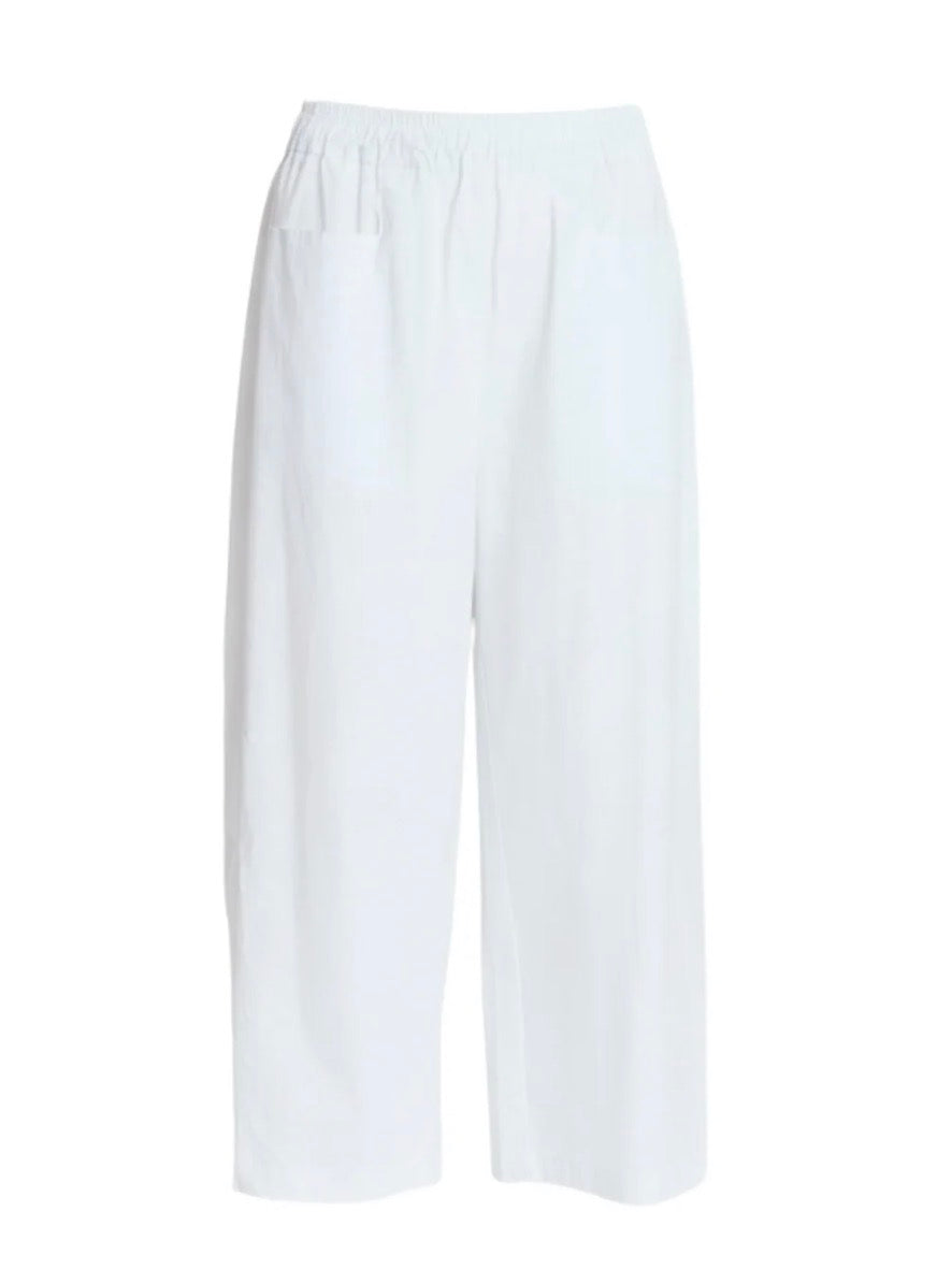 Toledo Crop Parachute Pant - White