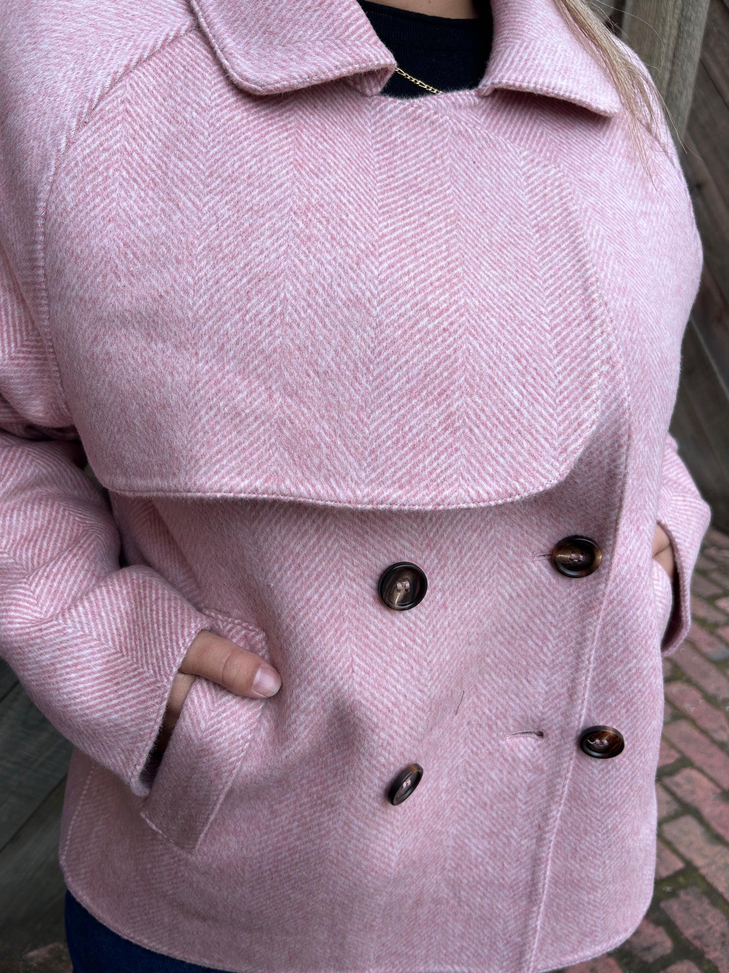 Pea Coat - Soft Pink