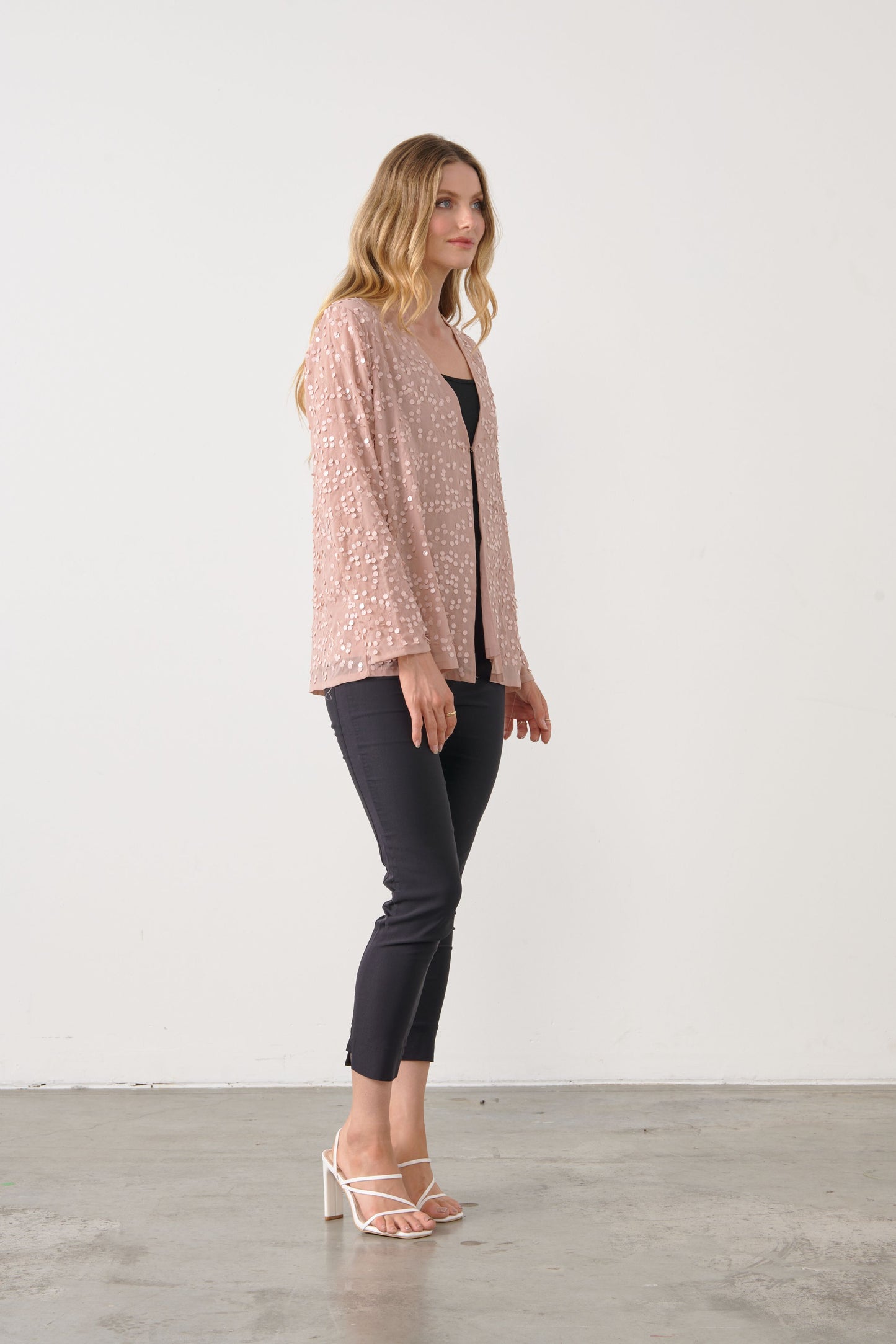 Holmes Sequin Jacket - Blush