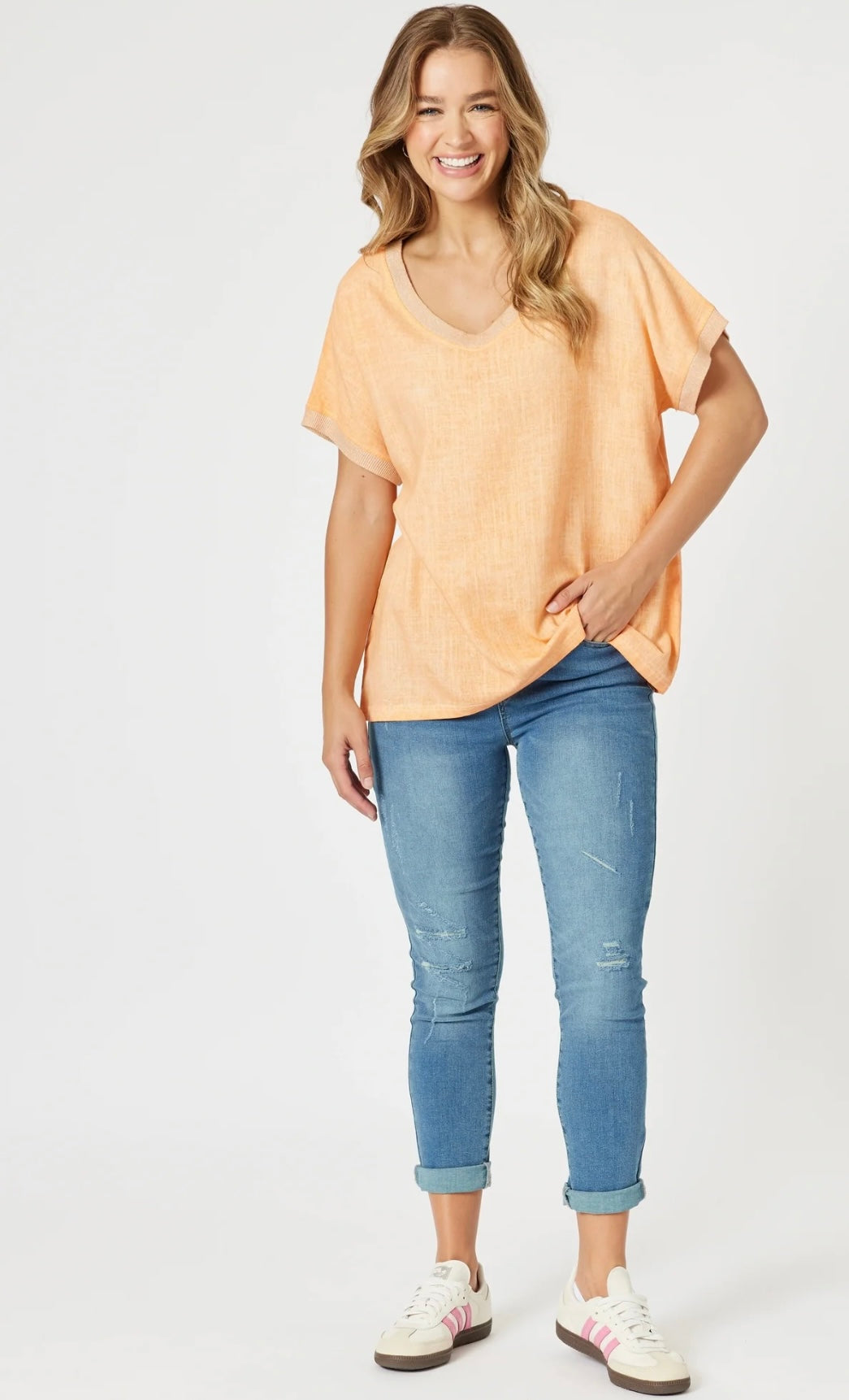 Sienna Tee- Washed Orange