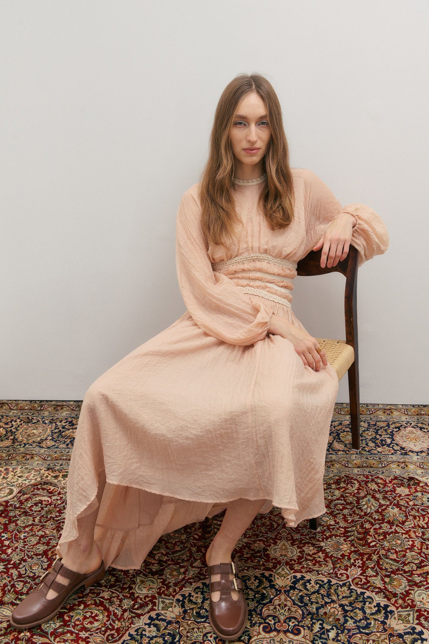 Poetic Dreams Maxi Skirt- Peach Pearl