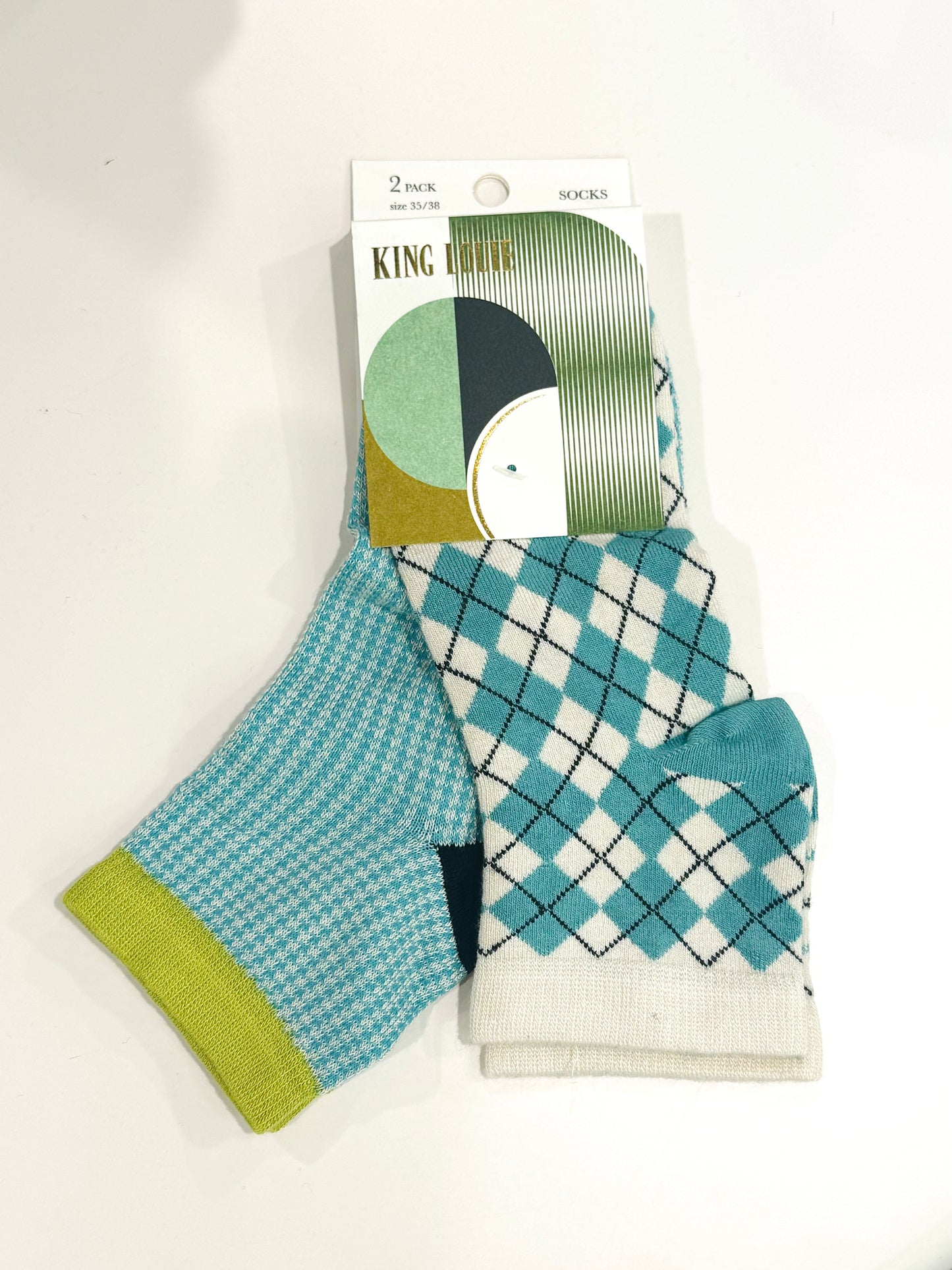 King Louie Argyle Socks Matcha 2 Pack