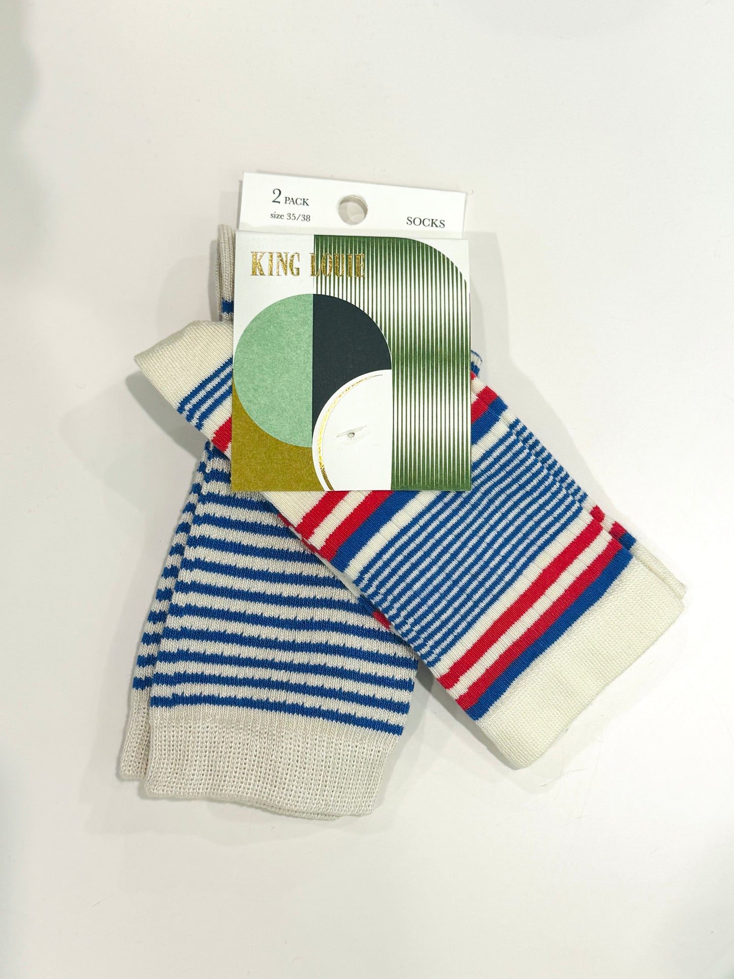King Louie Icon Cream Socks 2 Pack