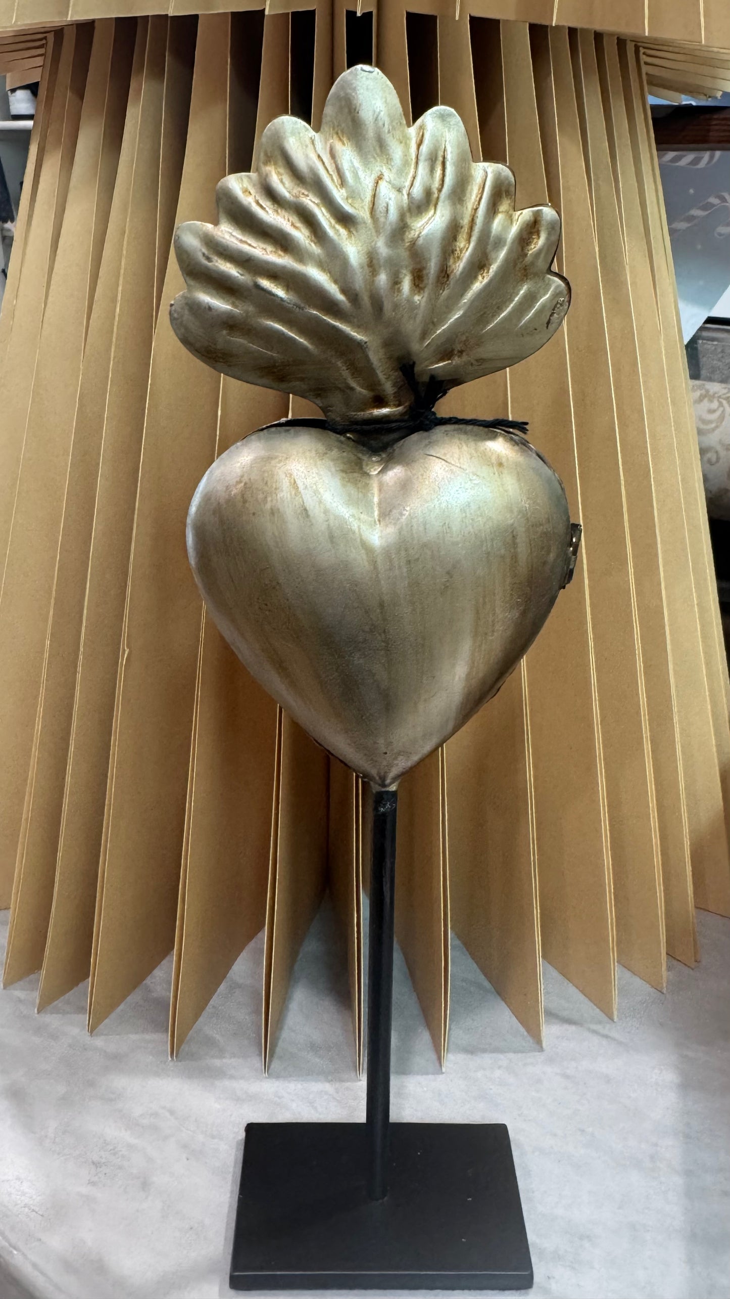 Milagro Heart Decor on Black Base