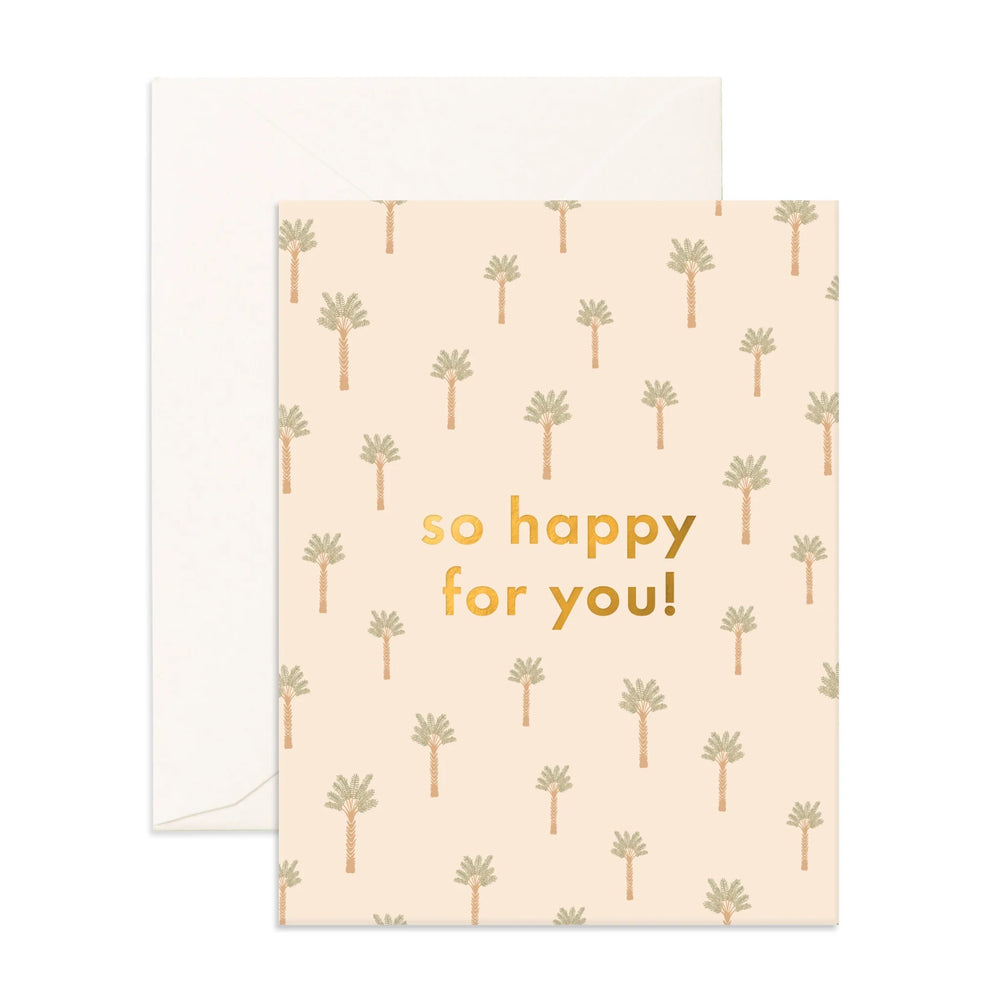 Fox & Fallow Greeting card- So happy for you