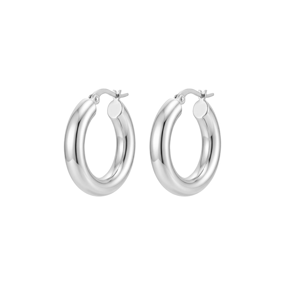 Classic Silver Hoops