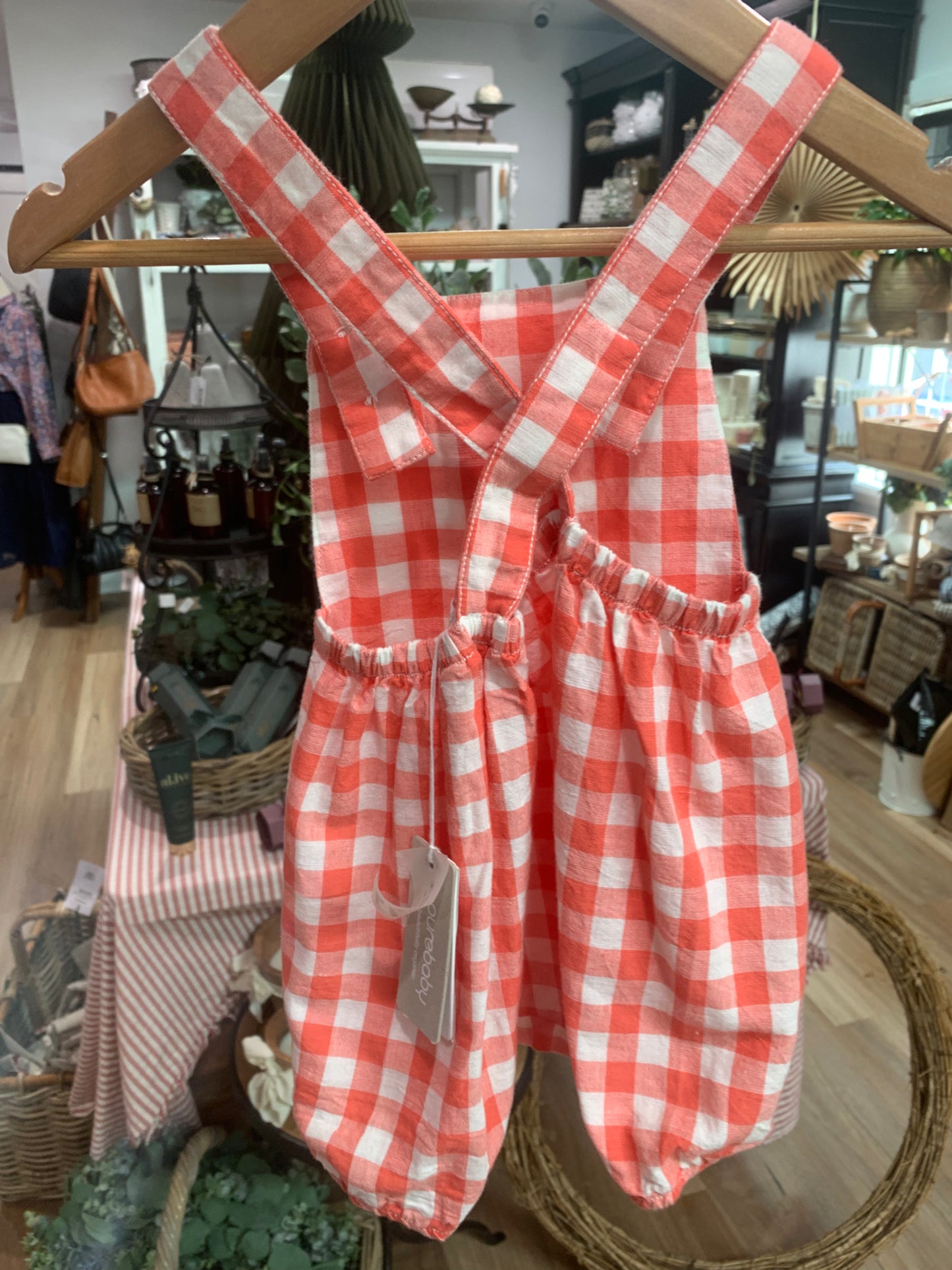Pure Baby- Gingham Overalls