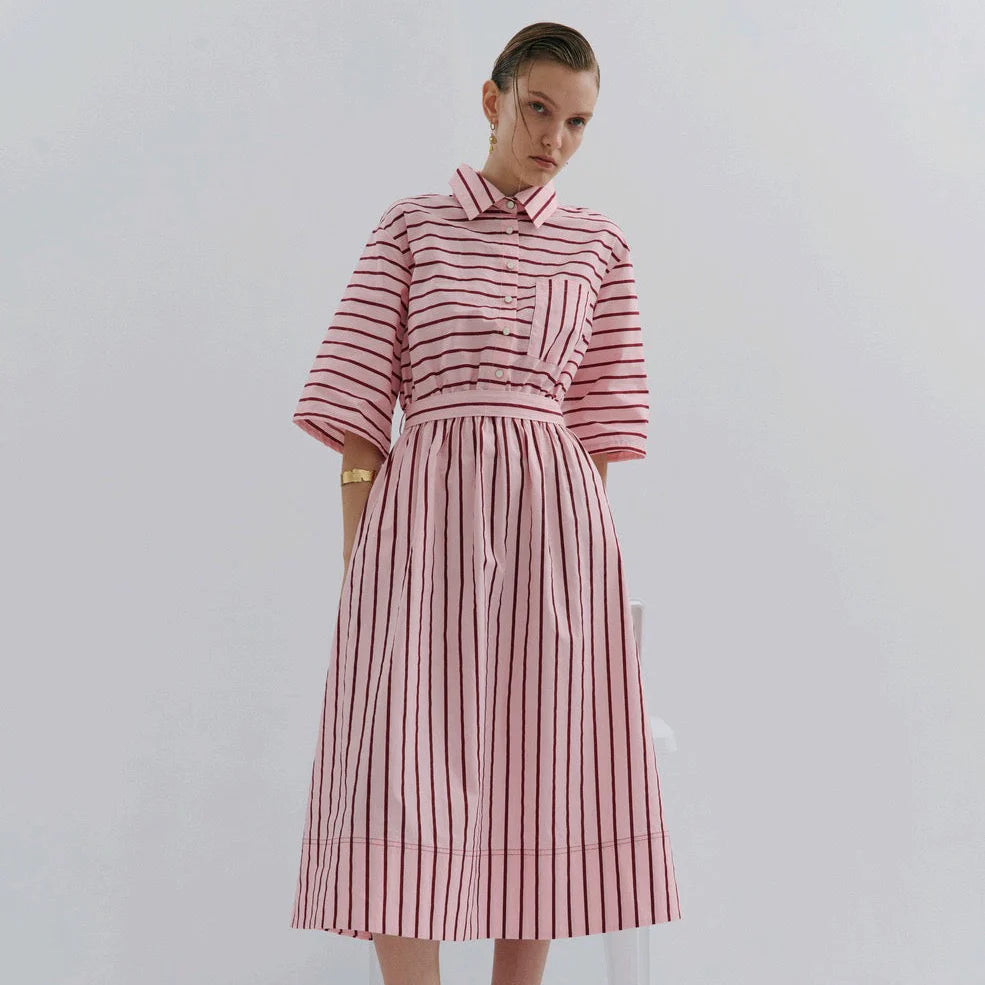 Mad Hatters Dress - Pink Red