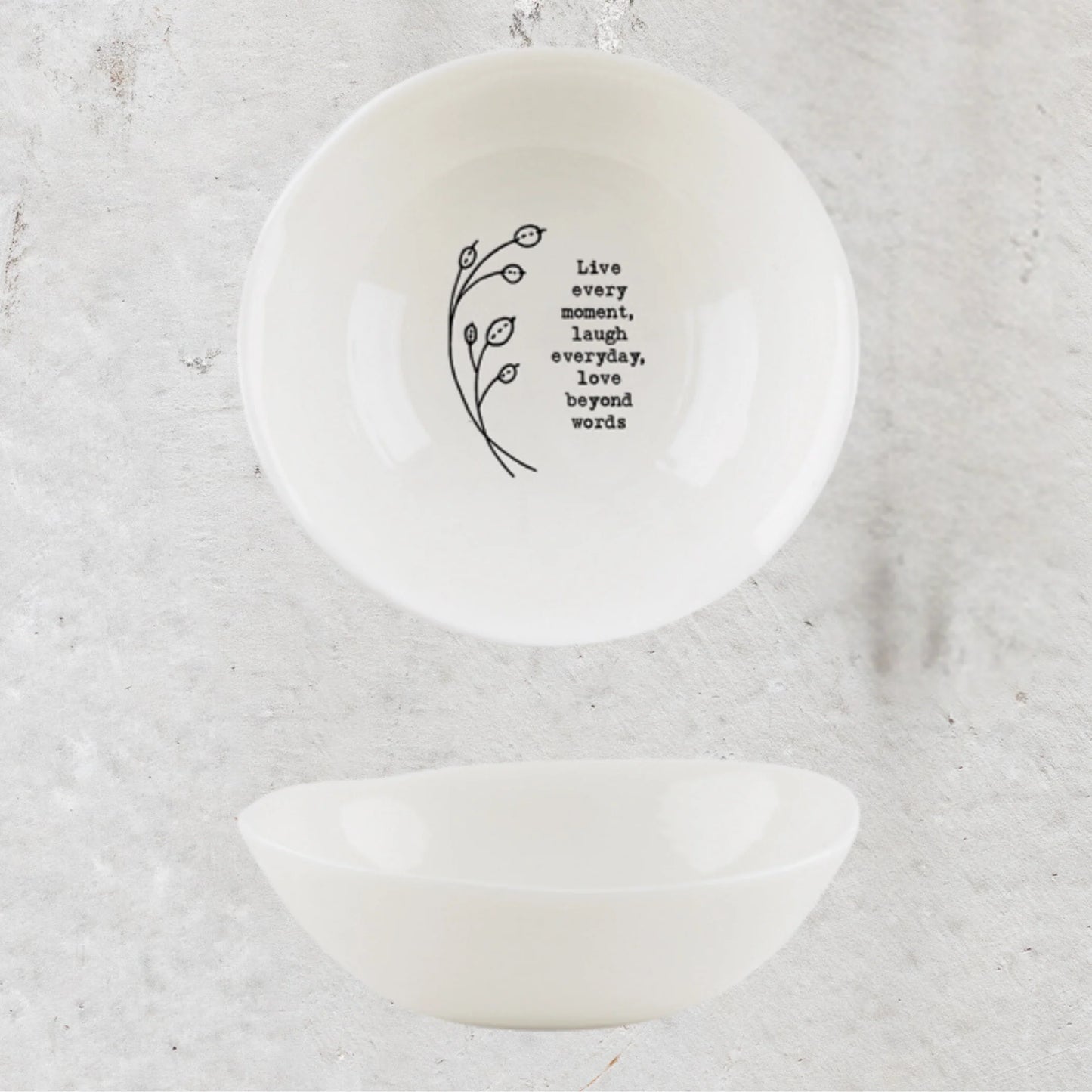 Wobbly Porcelain Bowl - Live Every