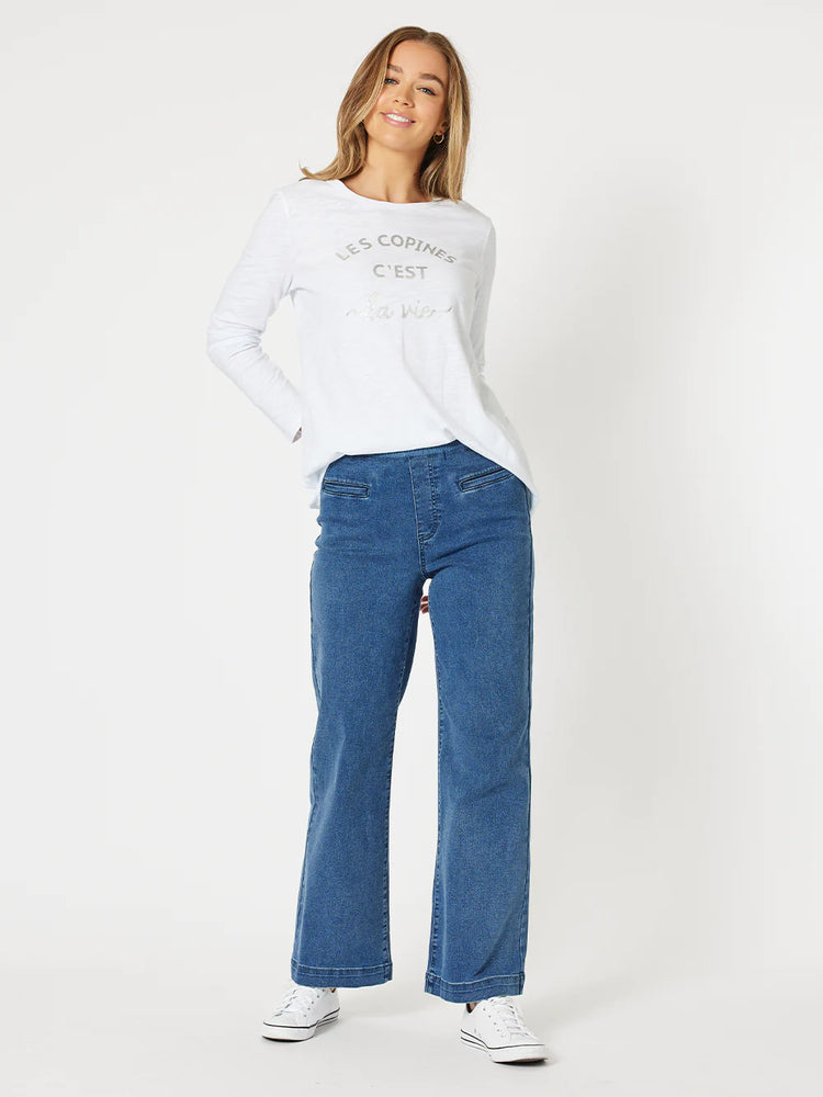 Maddy Pull On Wide Leg Jean