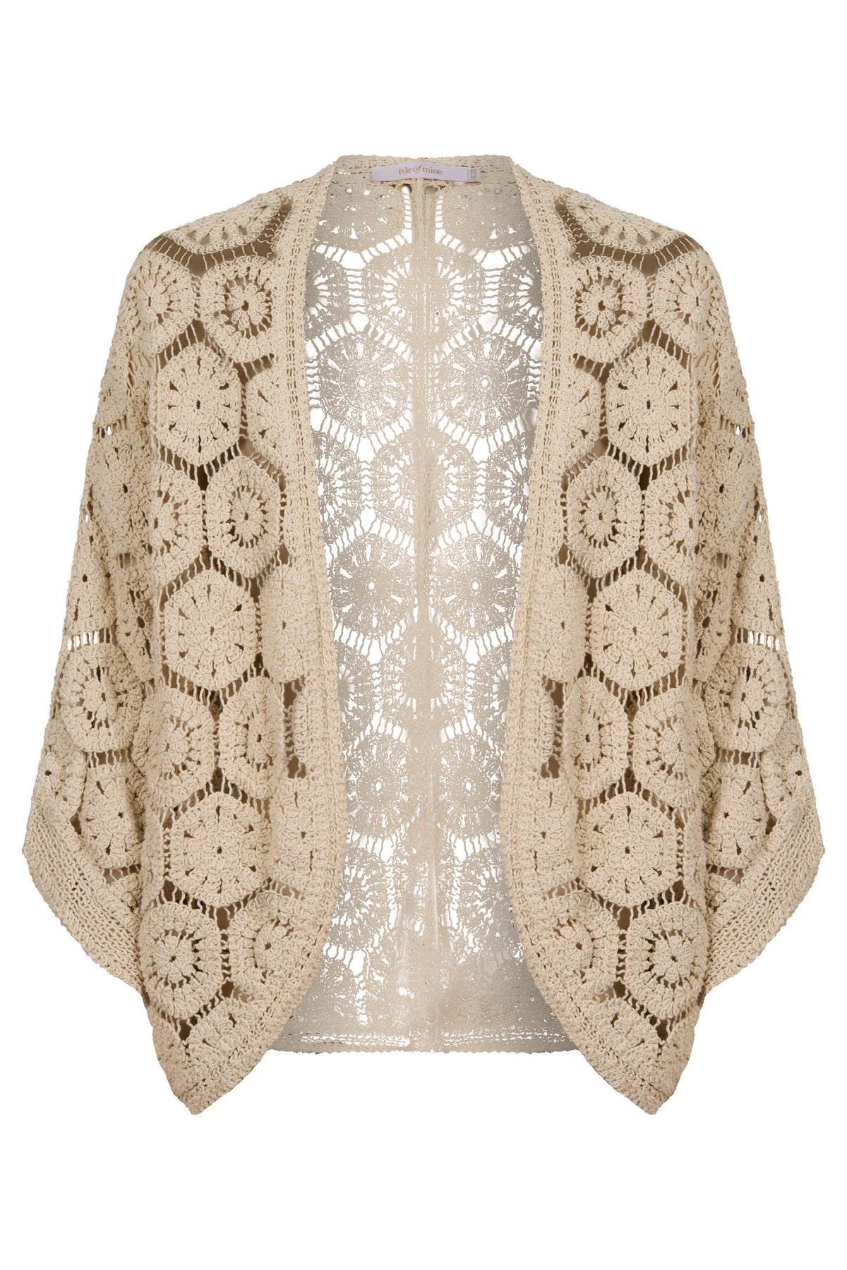 Maggie Crochet Cape - Canvas