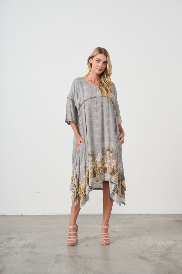 Prague Print Dress