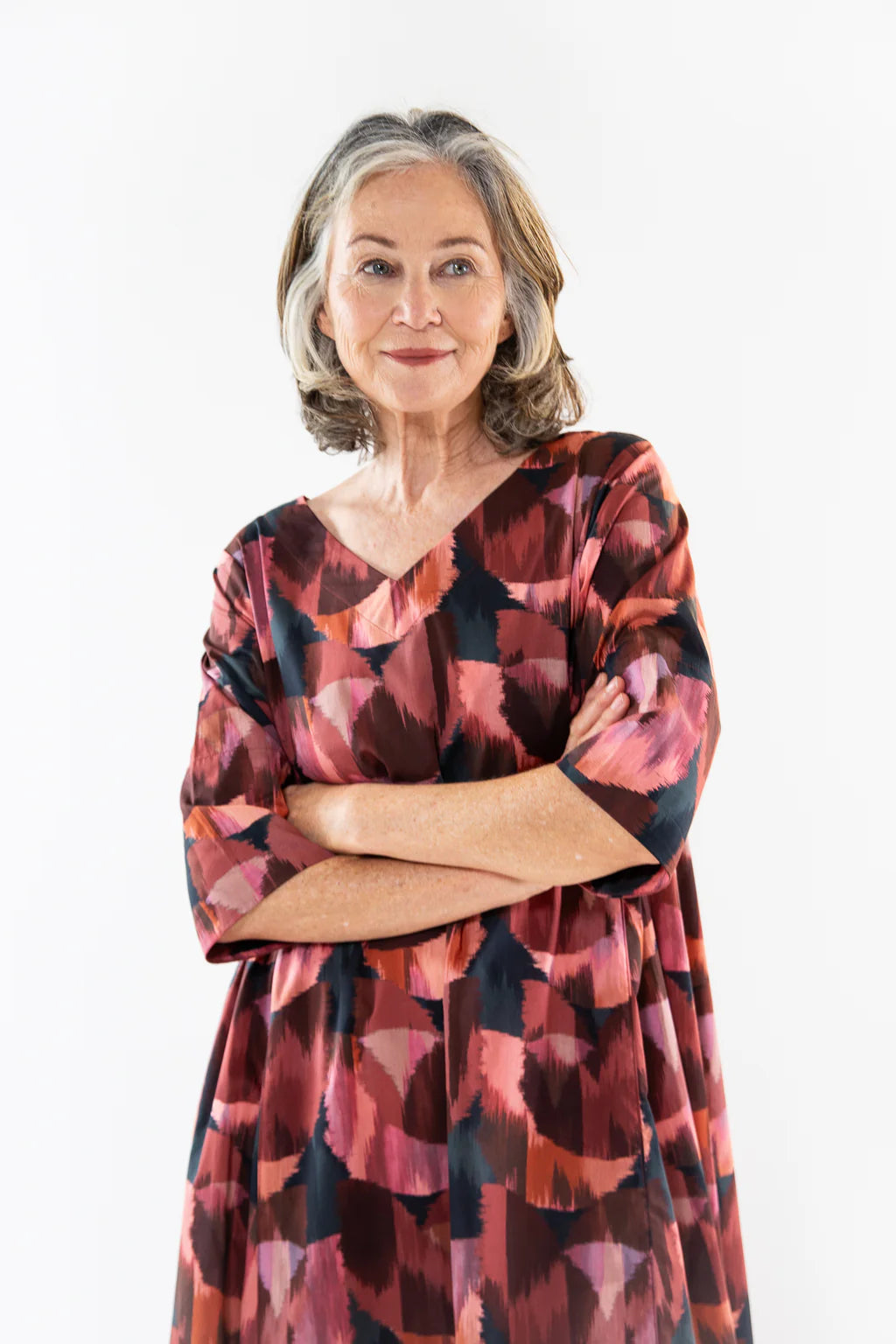 Ottie Dress- Ikat Tulip