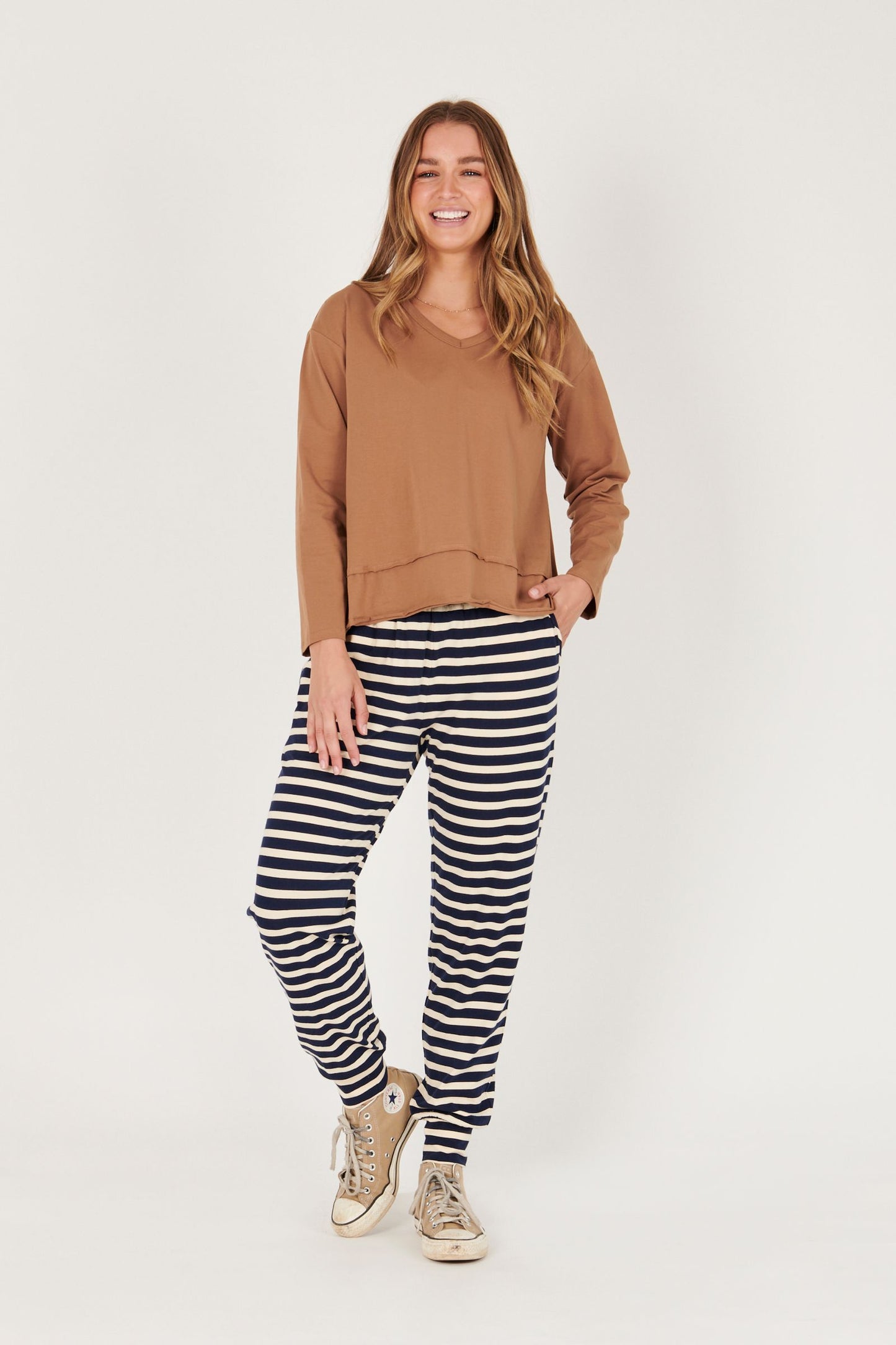 Panel Hem Detail Top - Tan