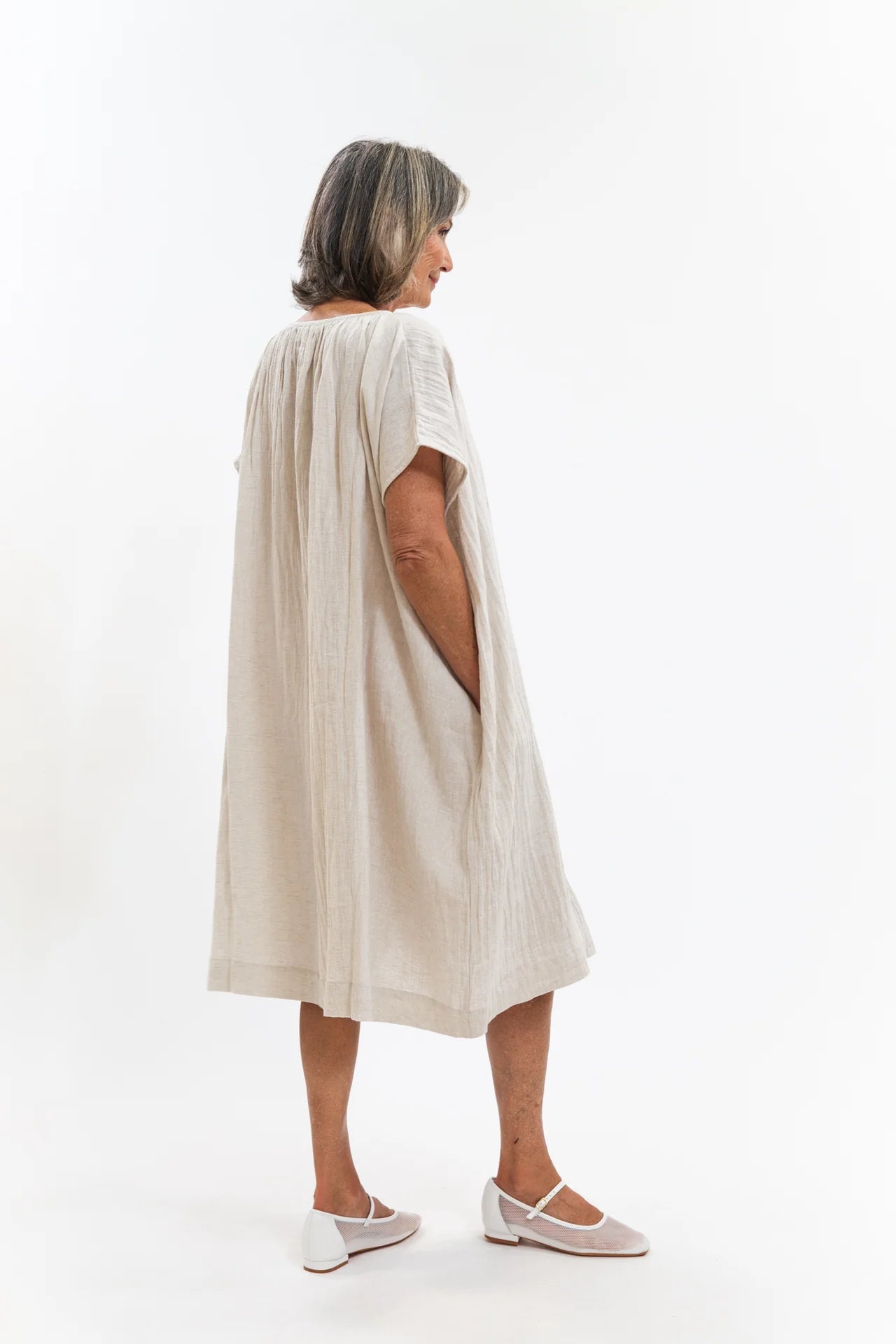 Poppy Dress- Neutral Crush