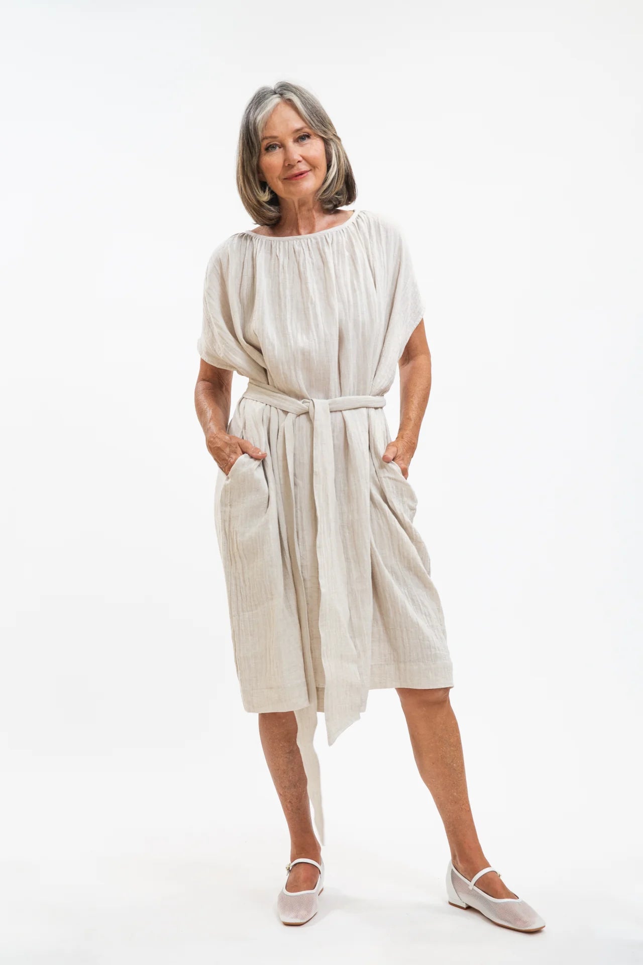Poppy Dress- Neutral Crush