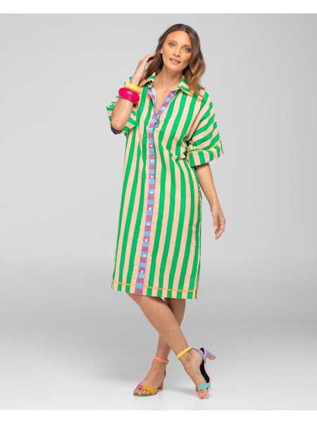 Maui Shirt Dress- Capri Peach