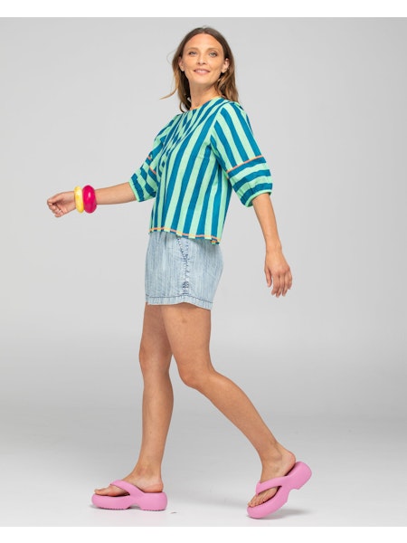 Ava Top - Capri Green