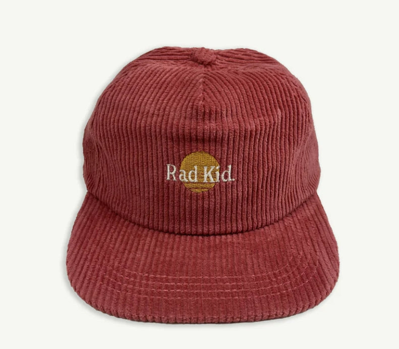 Rad Kid Pinch Front Cord Cap - Eco Red