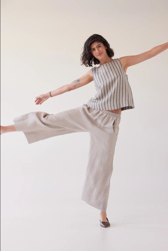 Oliver Pull On Pant - Stone