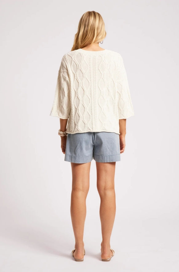 Casa Cable Jumper - White