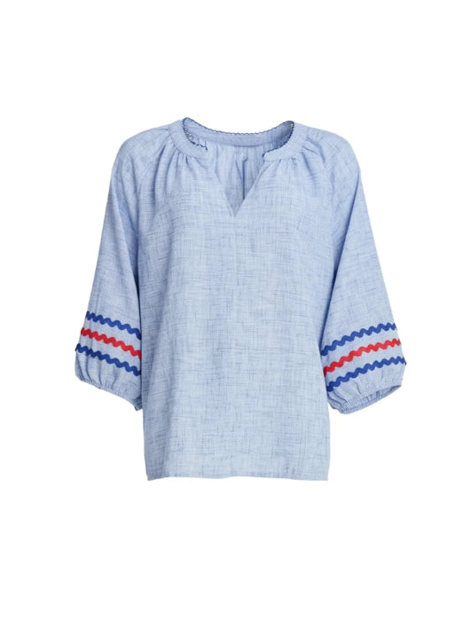 Canopy Ric Rac Top - Chambray