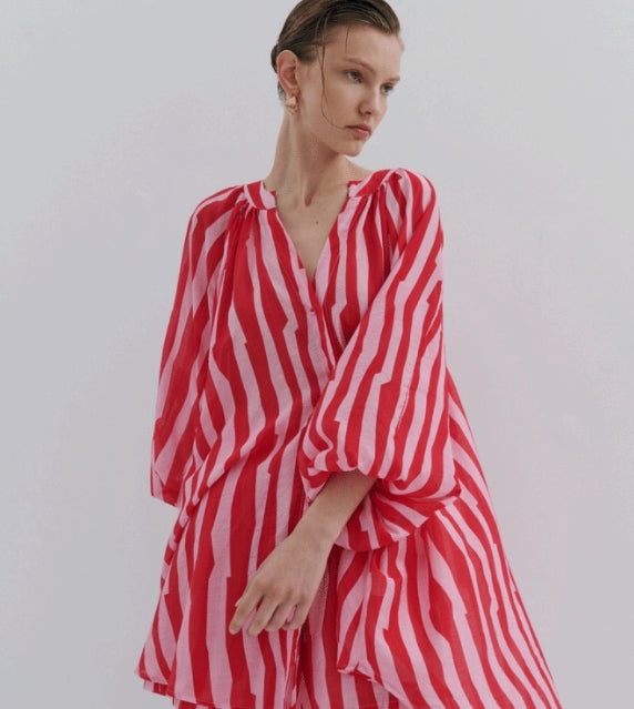 Lily Shirt Dress Mini - Mad Hatters Stripe