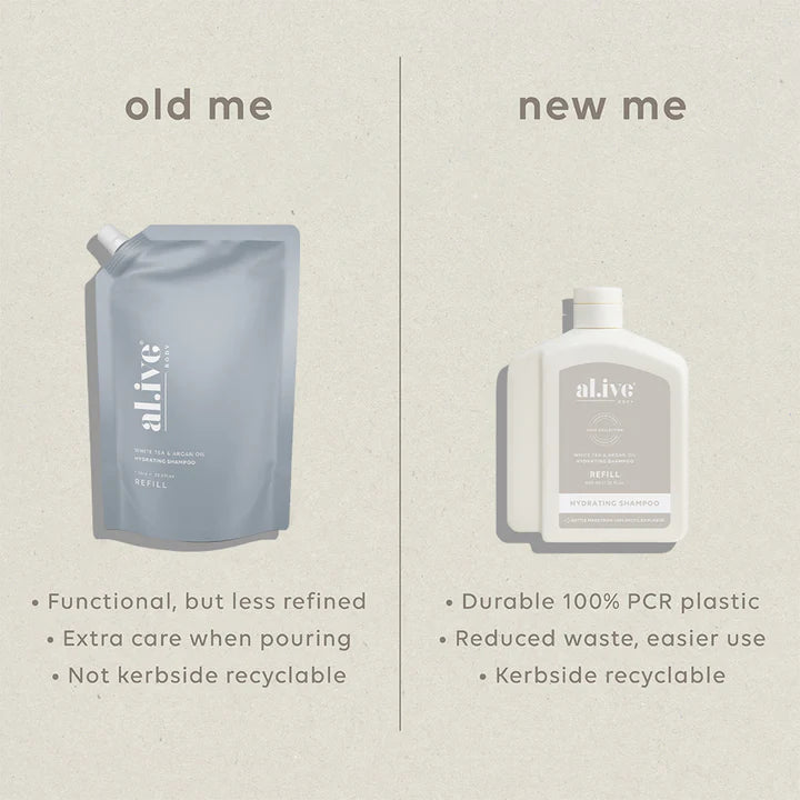 Al.ive Hydrating Shampoo Refill - White Tea & Argan Oil
