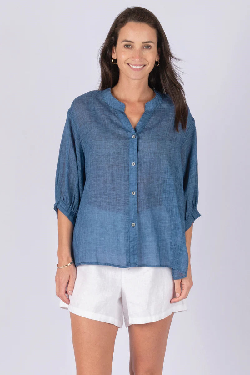 Worthier Linen Shirt - Denim