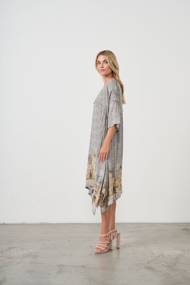 Prague Print Dress