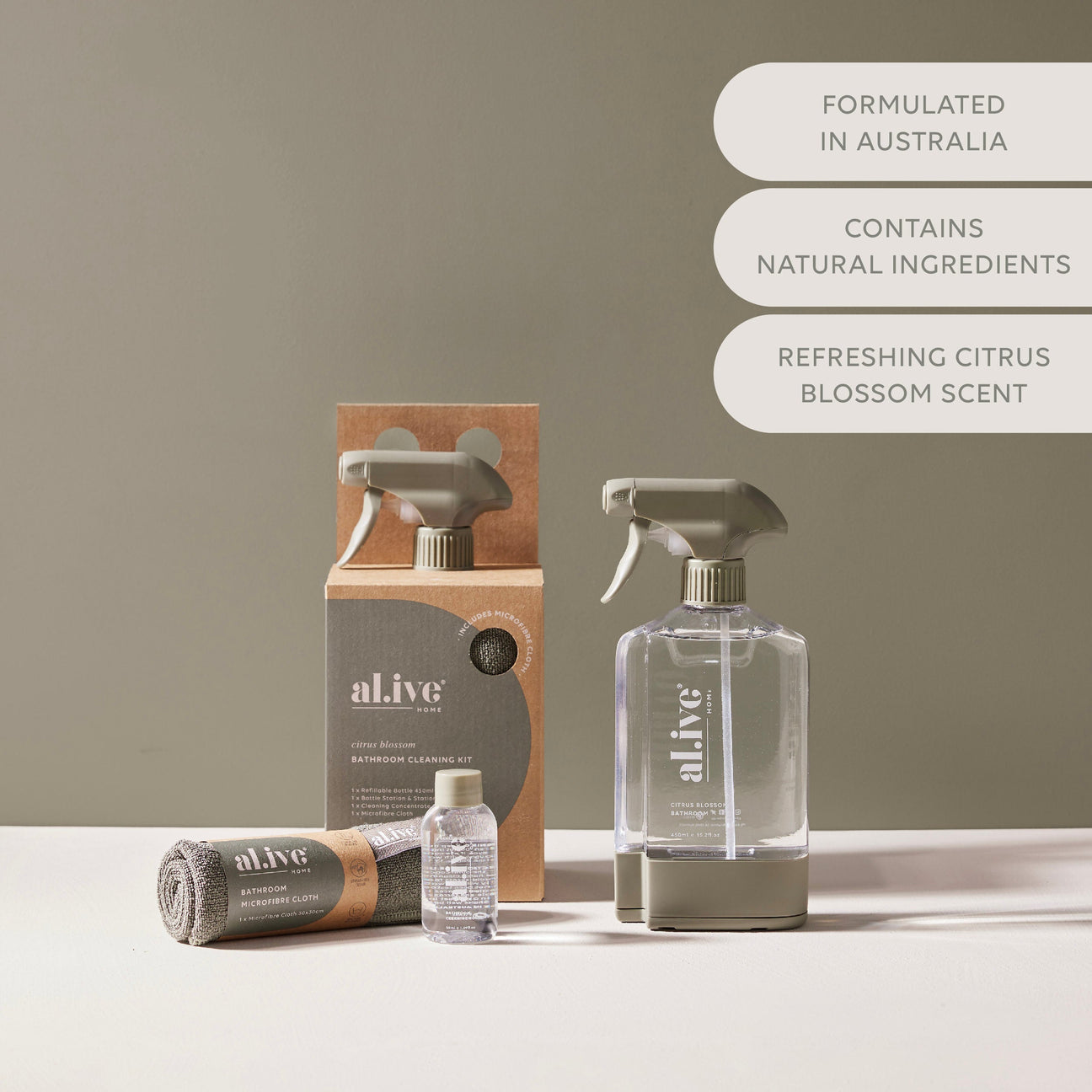 Alive All Bathroom Cleaning Kit - Citrus Blossom