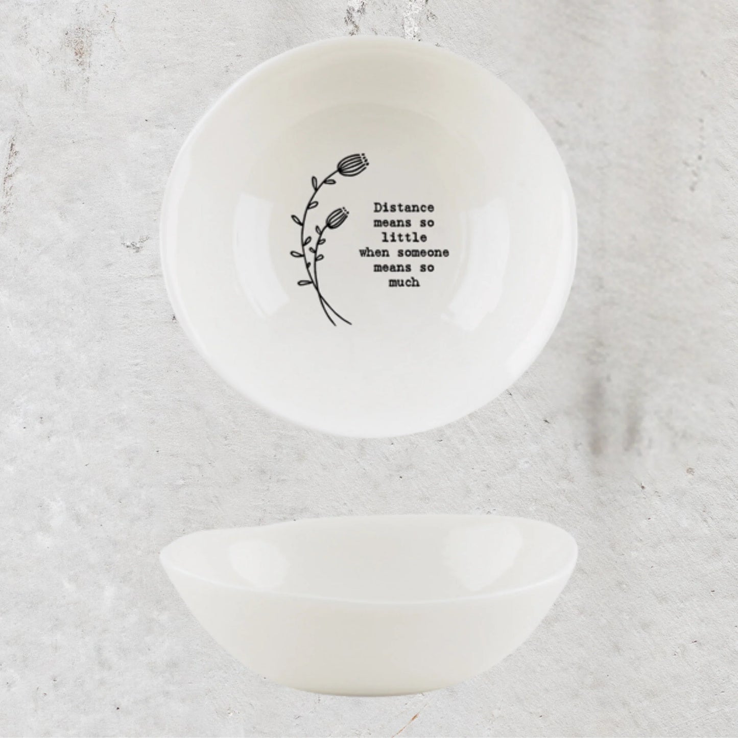 Porcelain Bowl- Distance Means