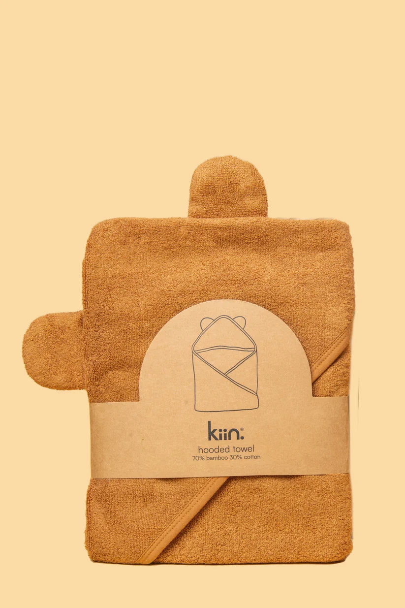 Kiin Hooded Towel - Caramel