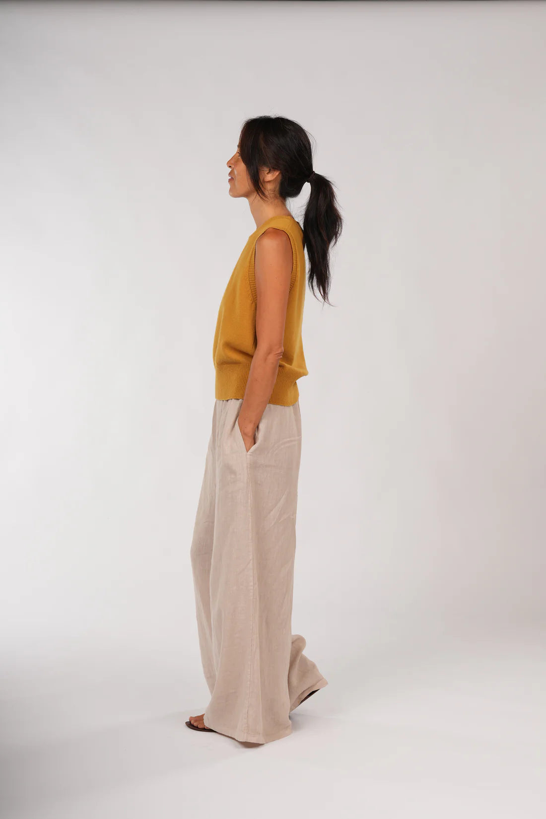 Gigi Lambswool Vest- Mustard