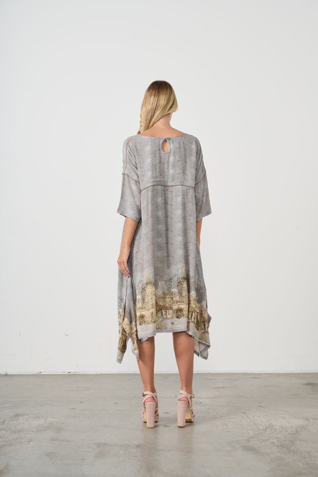 Prague Print Dress