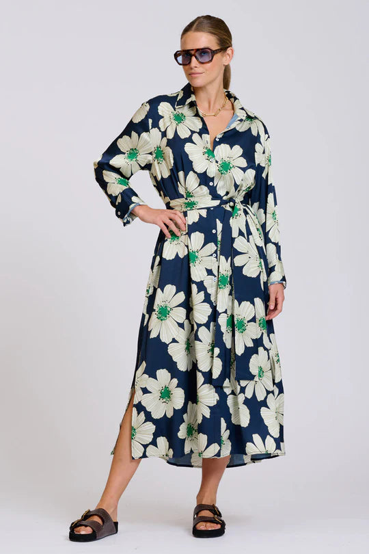 Luxe Luna Dress- Green Floral