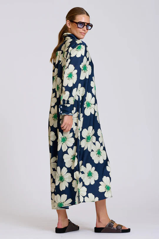 Luxe Luna Dress- Green Floral