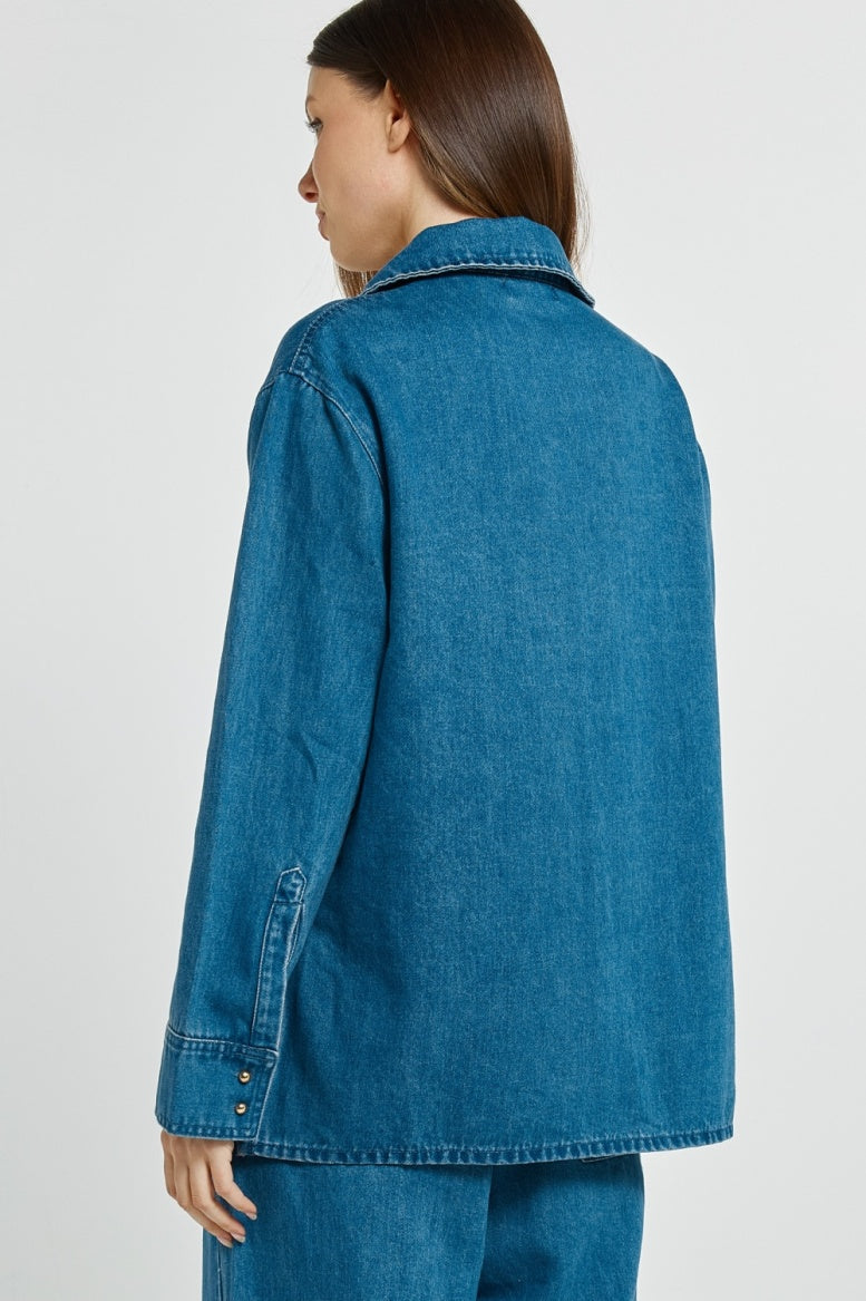 Vespa Denim Shirt - Blue Denim