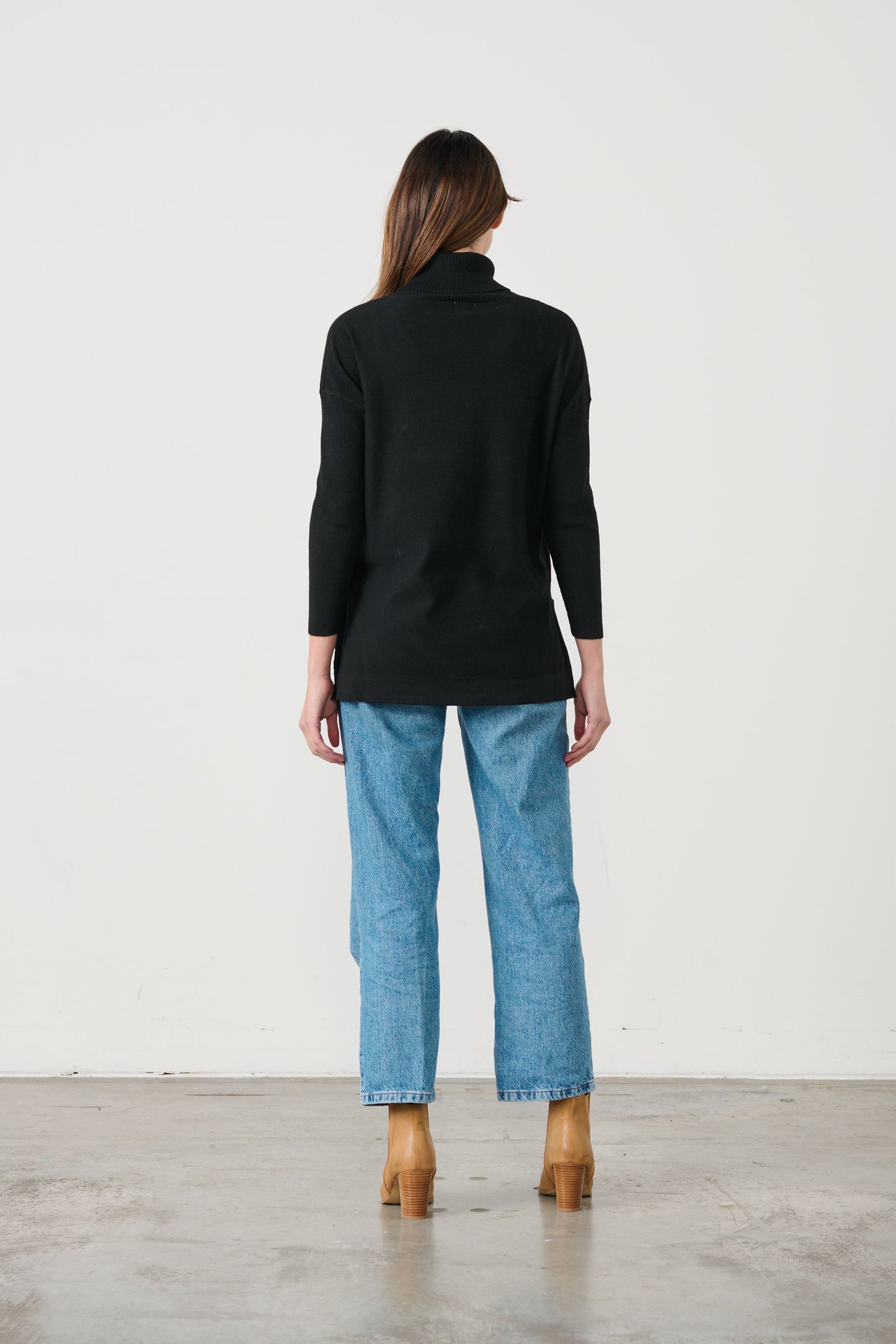 Roll Neck Jumper - Black