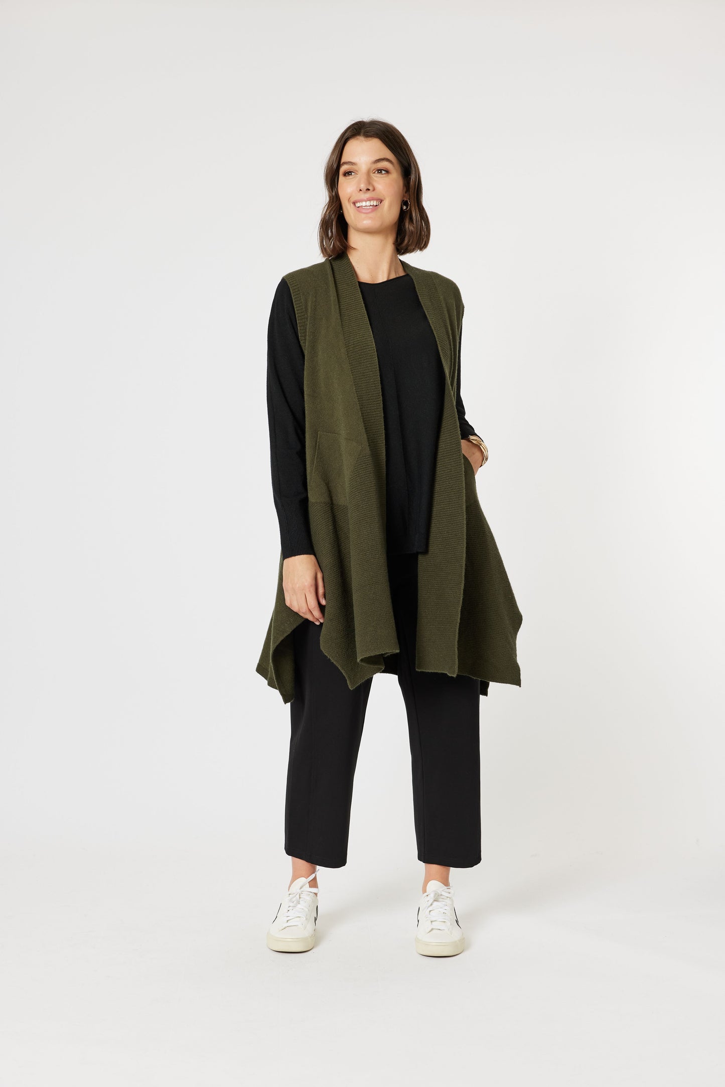 Casa Knit Vest - Khaki