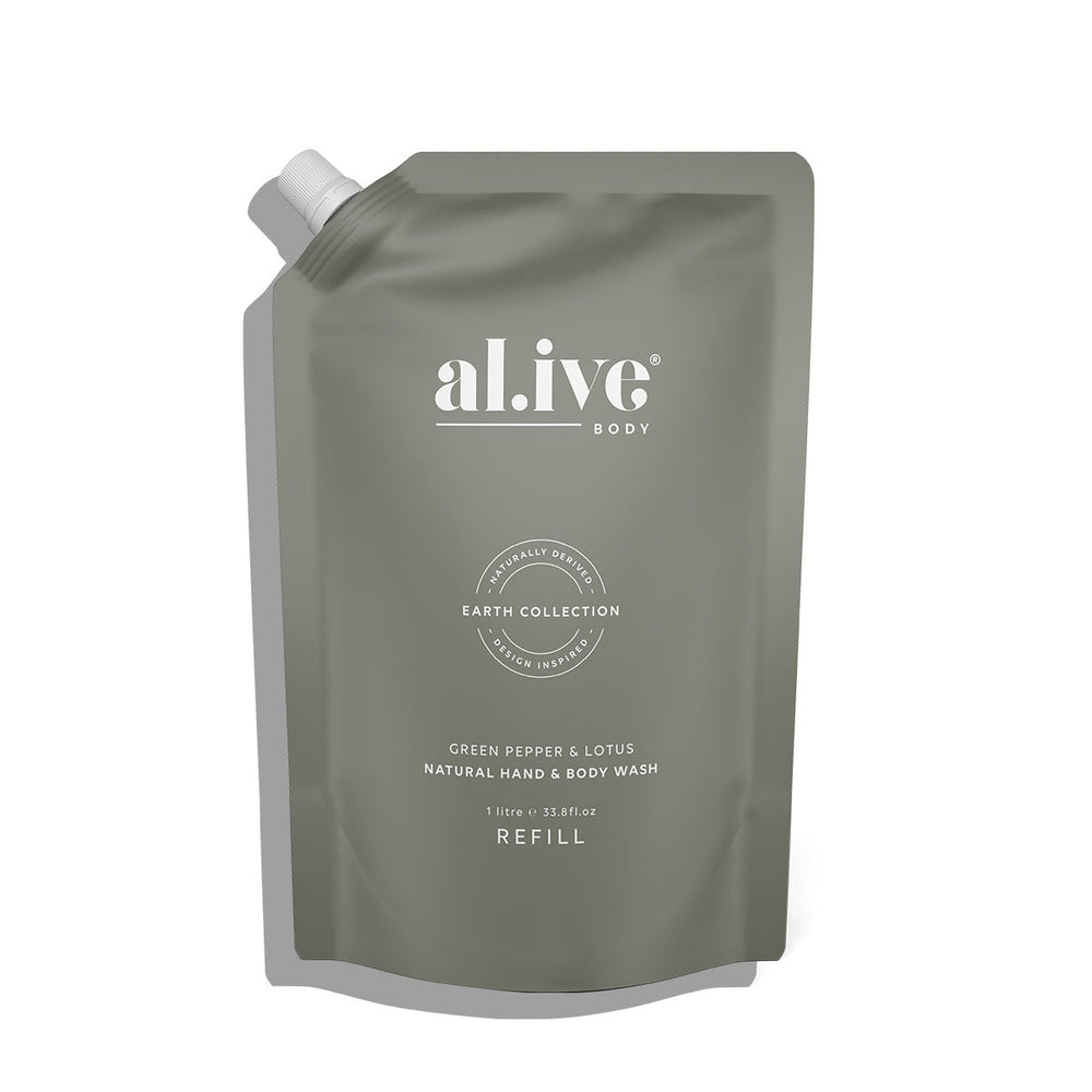 Alive Green Pepper & Lotus Hand and Body Wash Refill