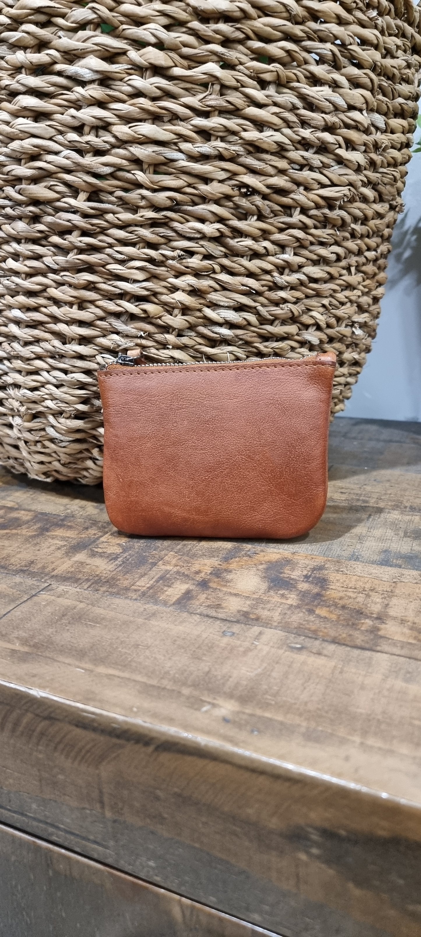 Willow Leather Coin Purses - Tan